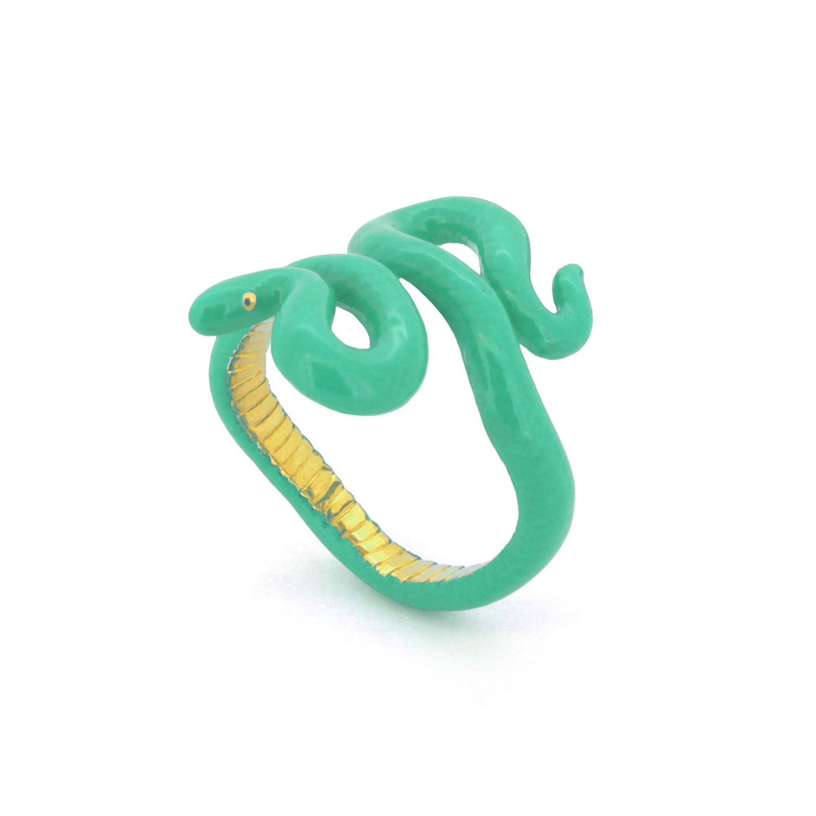 S Snake Green Ring | Candy Snake