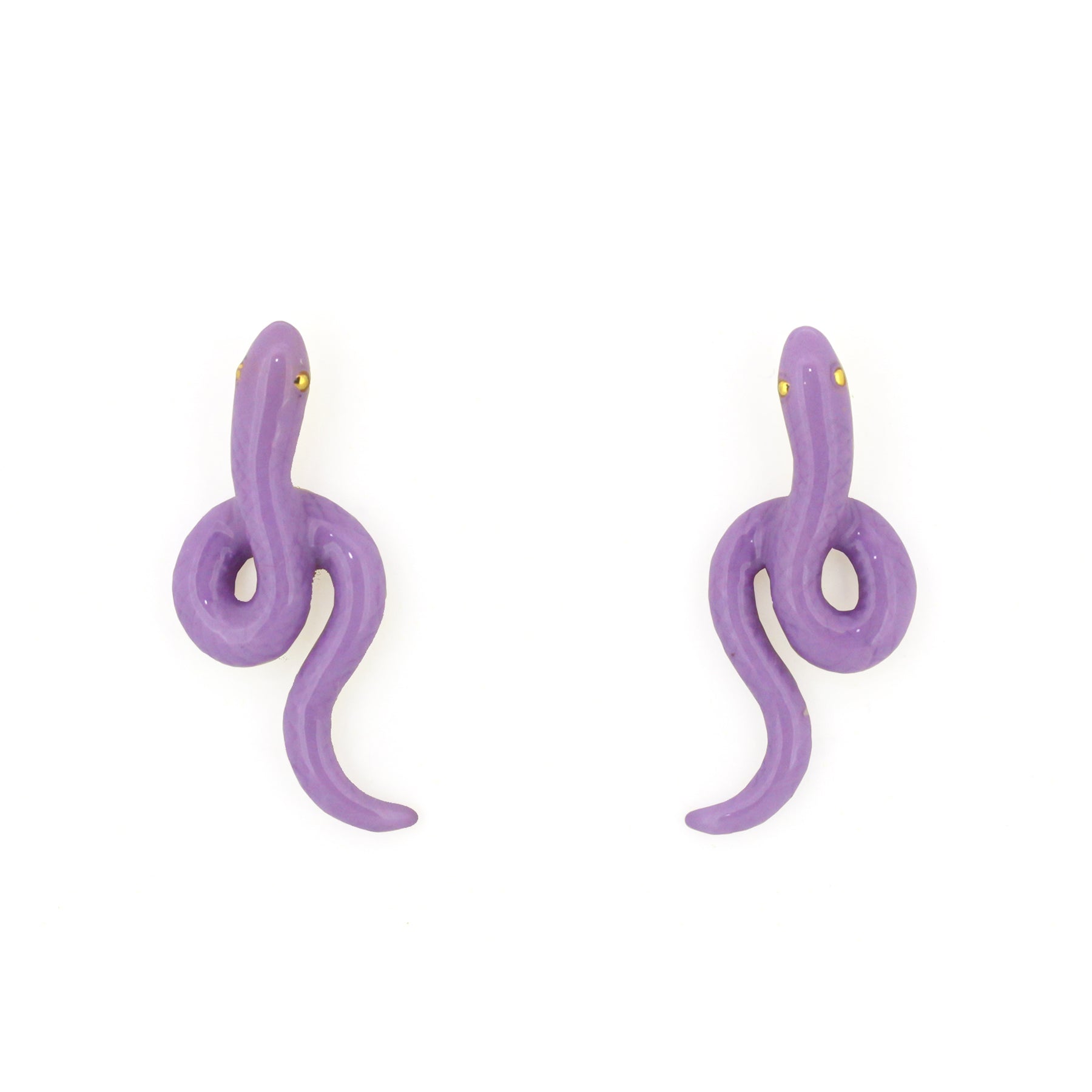 L Snake Purple Earrings | Candy Snake