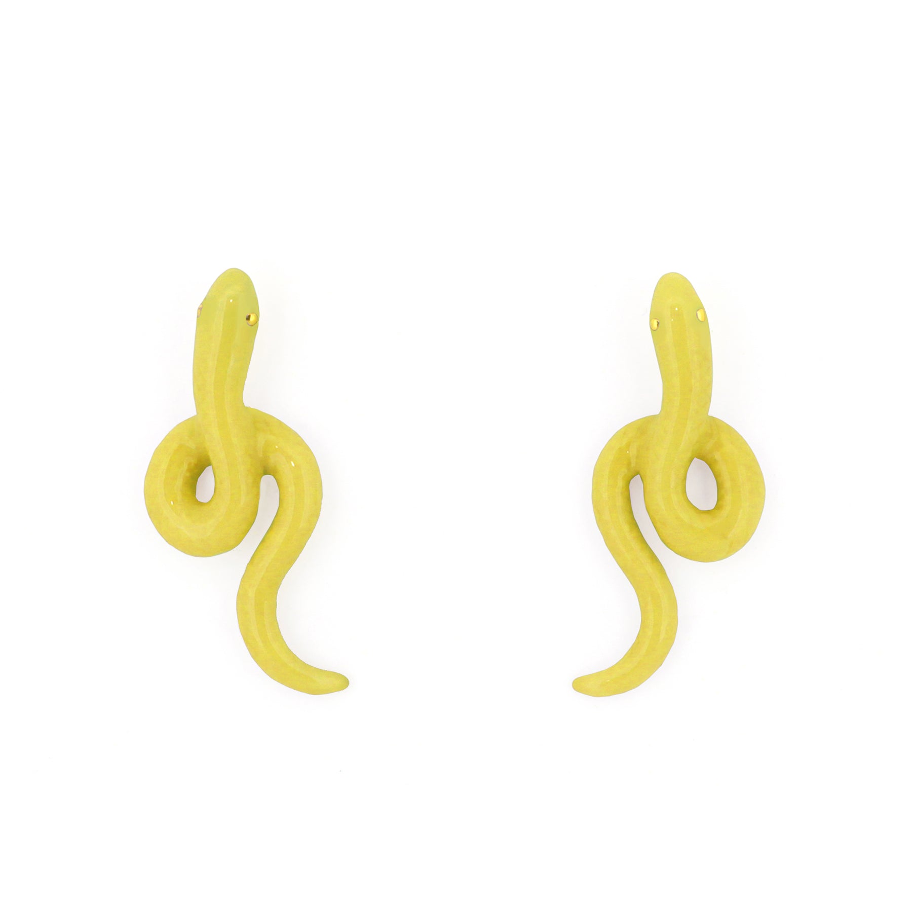 L Snake Yellow Earrings | Candy Snake