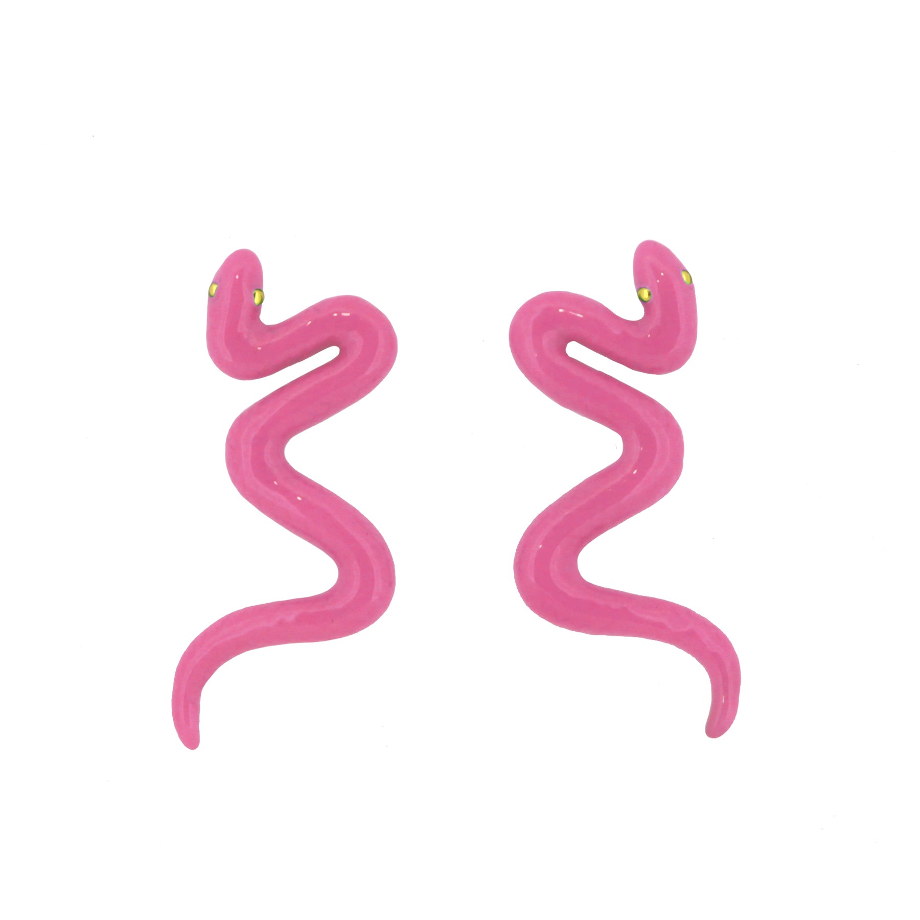 M Snake Pink Earrings | Candy Snake