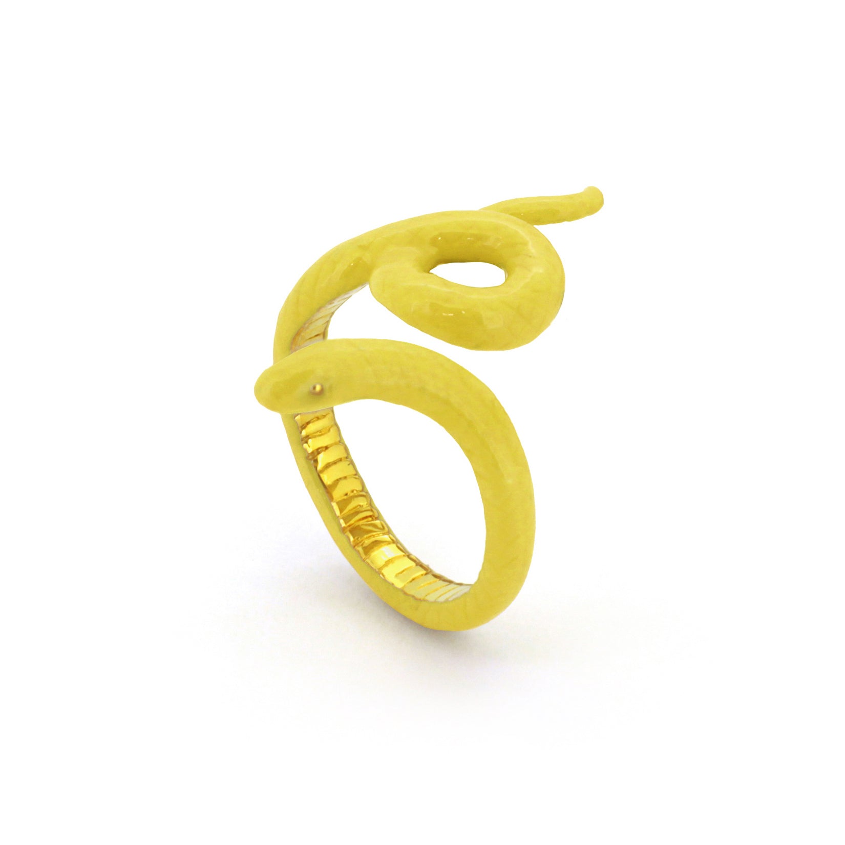 L Snake Yellow Ring | Candy Snake