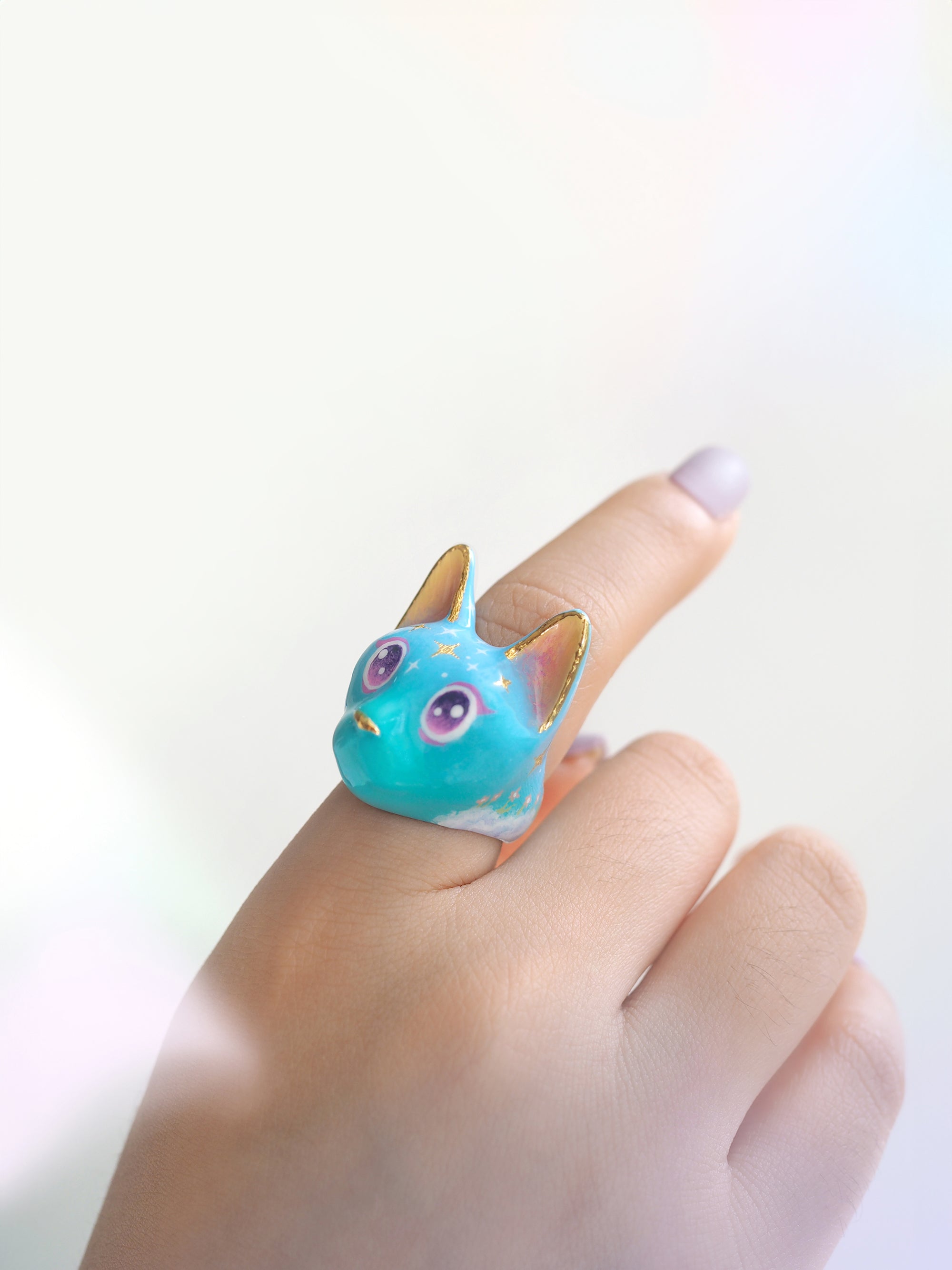 Sweet Blue Cat Ring | MaewMarch