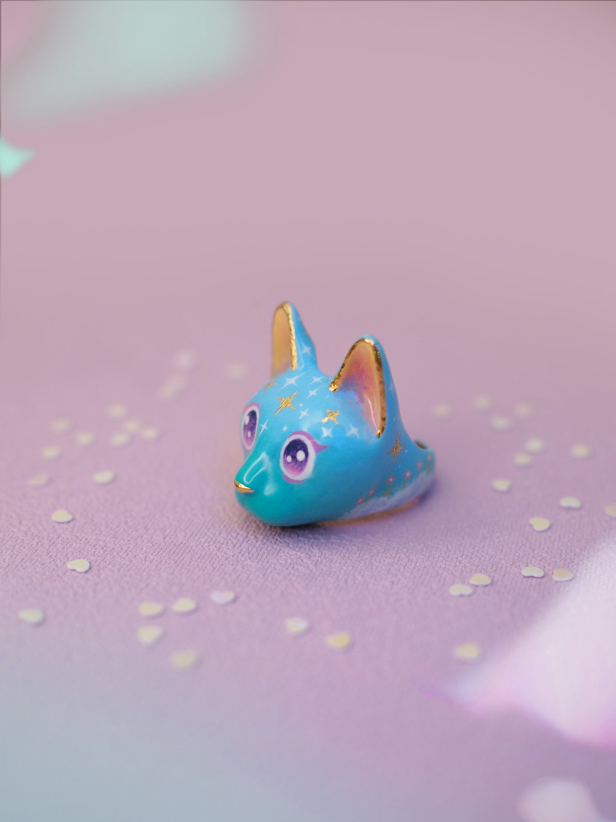 Sweet Blue Cat Ring | MaewMarch