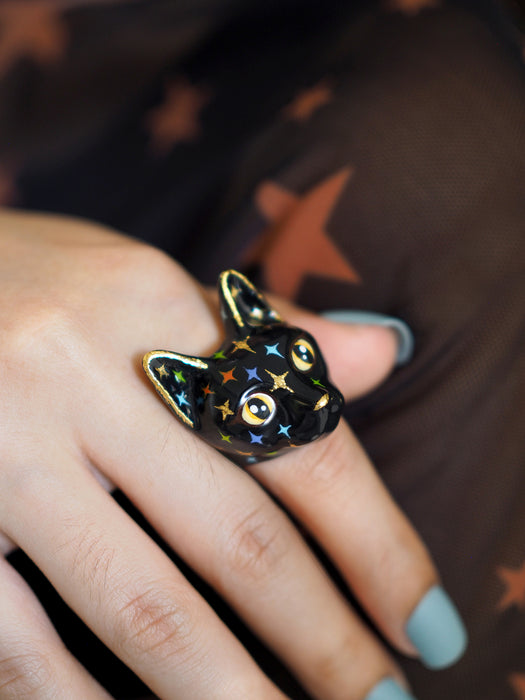 Twinkle Night Cat Ring | MaewMarch