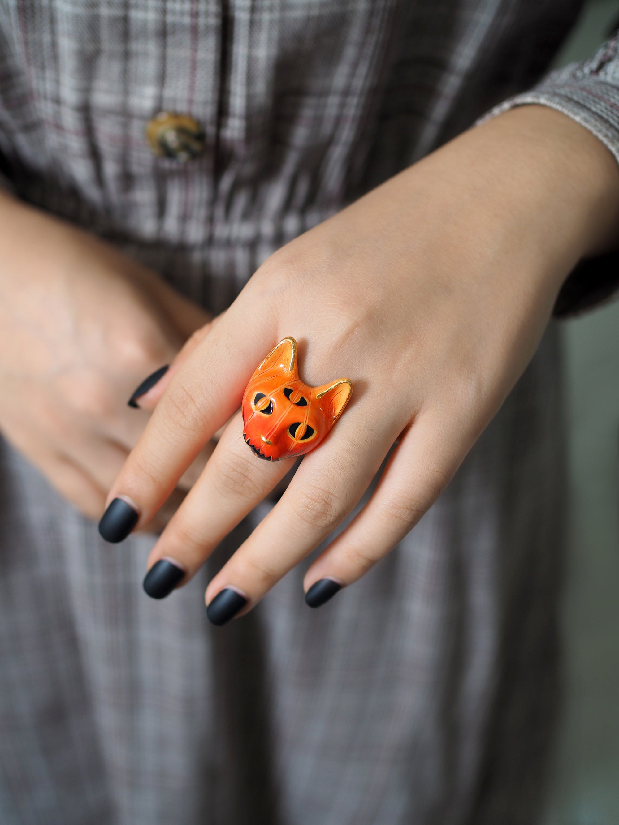 Pumpkin Cat Ring | MaewMarch