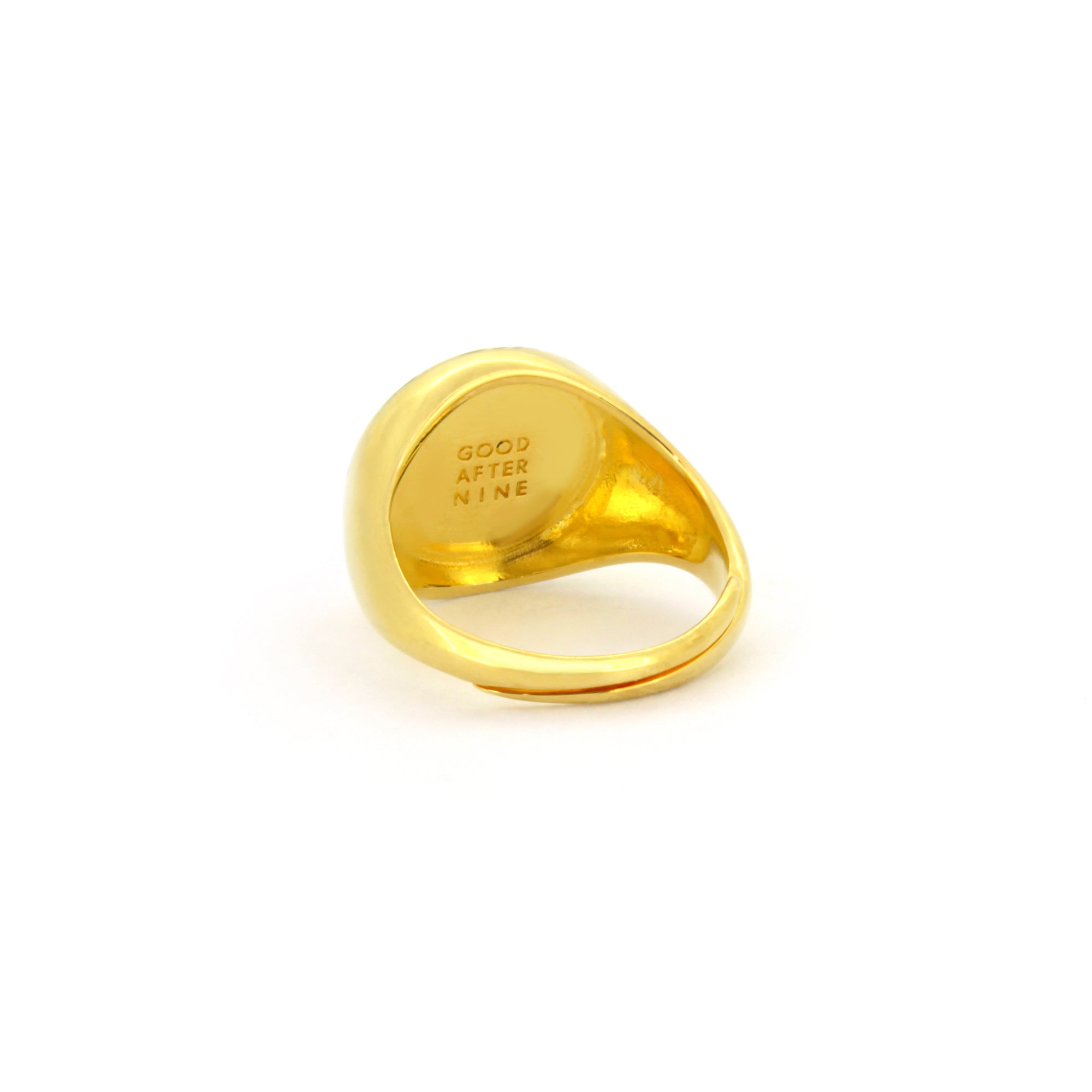 Blue Sky Gold Signet Ring | Sky