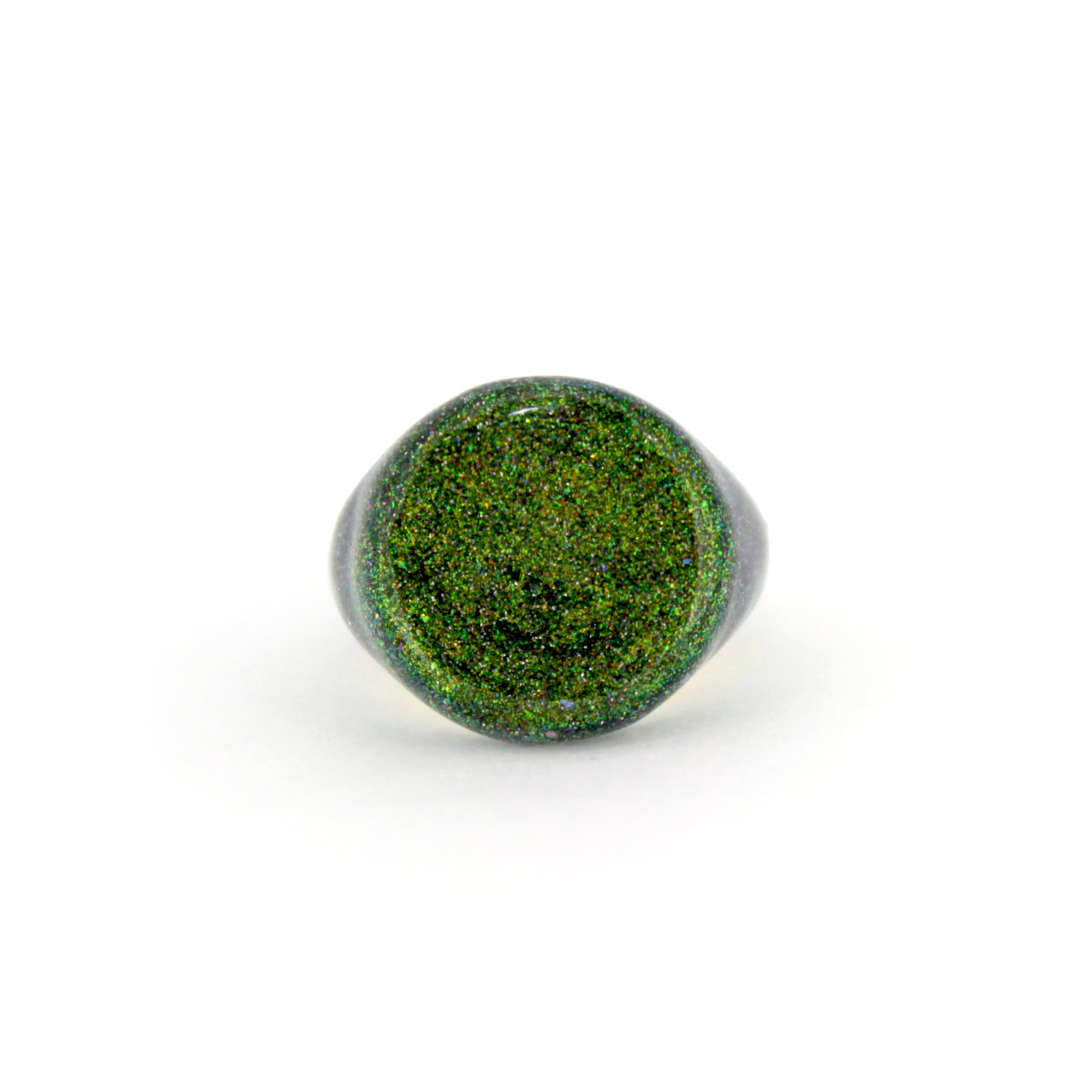 Green Sky Shimmer Shine Signet Ring | Sky