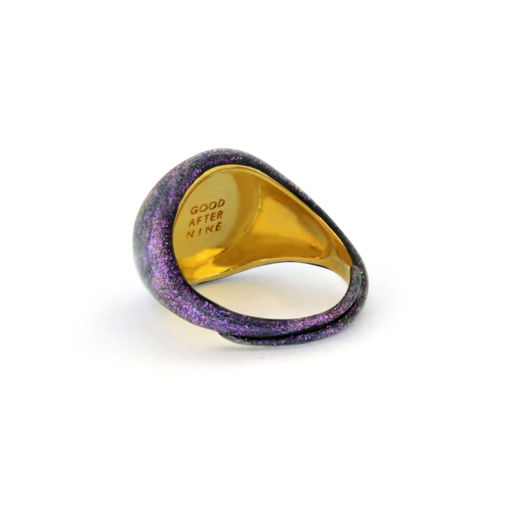 Purple Sky Shimmer Shine Signet Ring | Sky