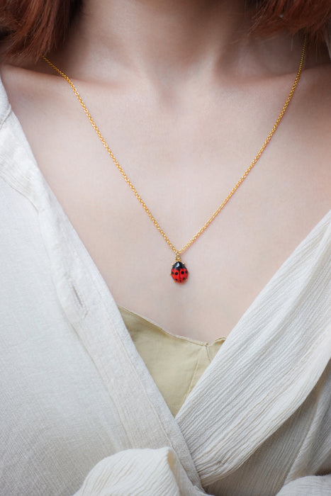 Ladybug Necklace | Morning Garden