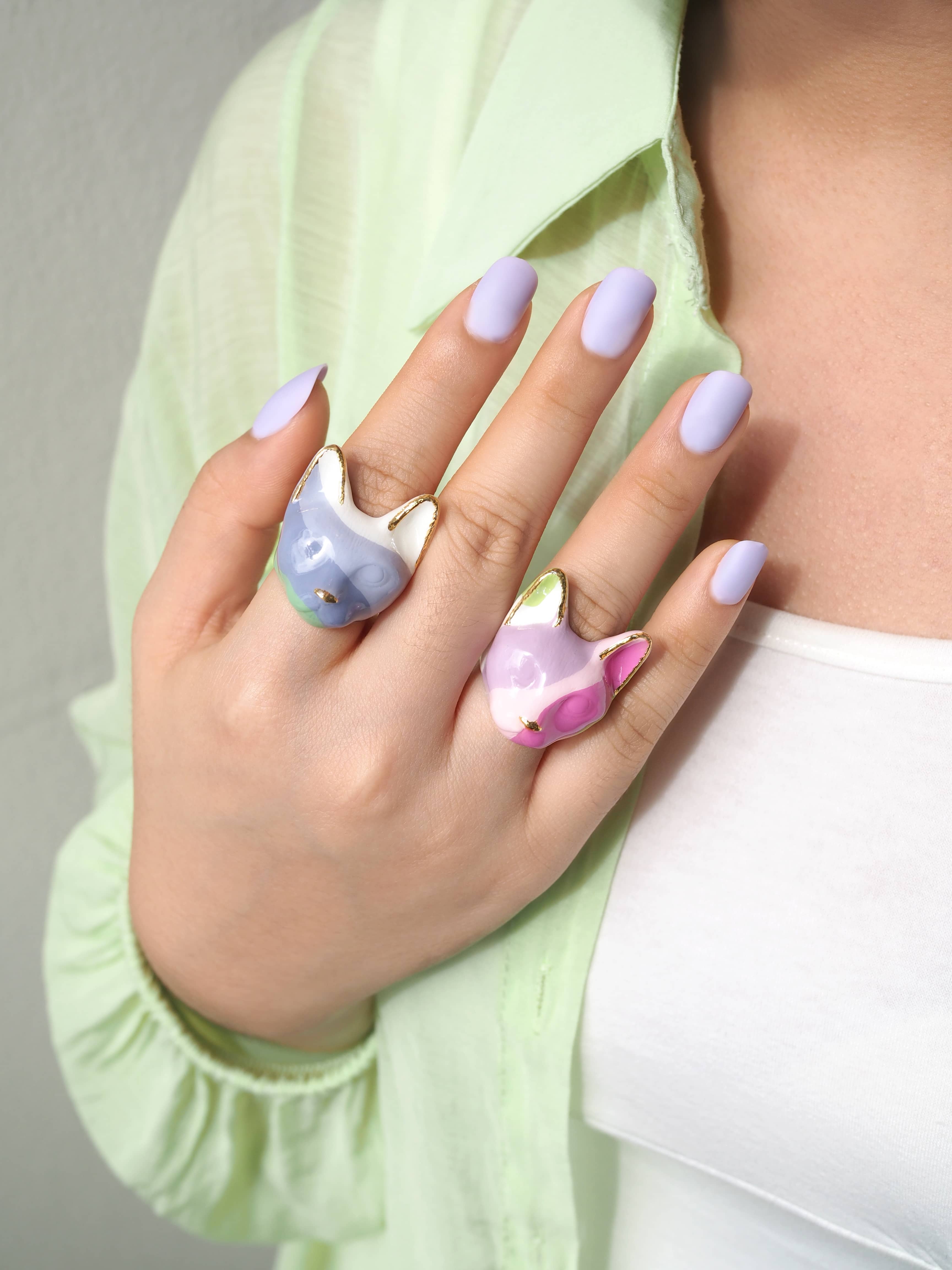 Lavender Field Cat Ring | MaewMarch