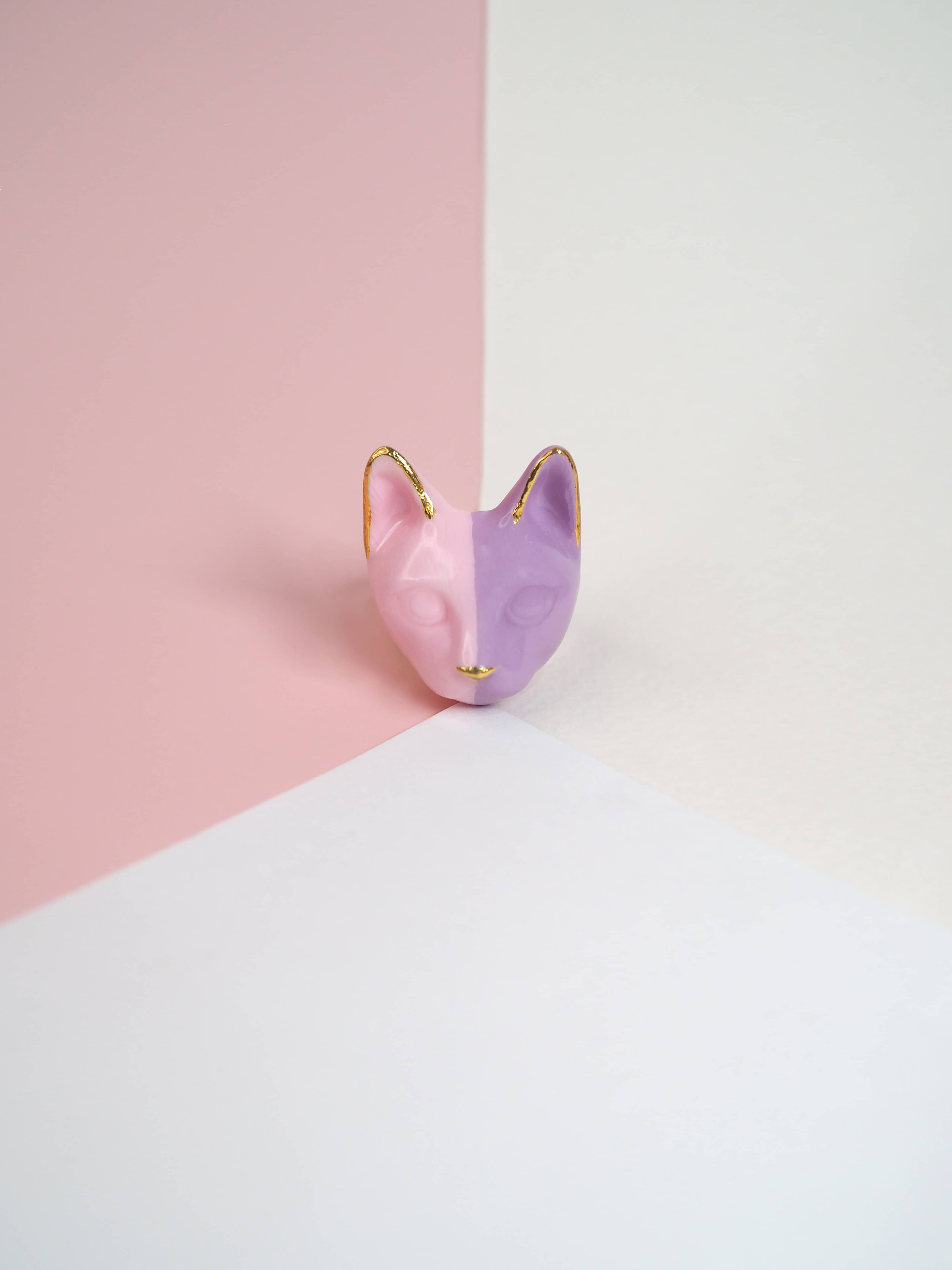 Half Lilac Cat Ring| MaewMarch