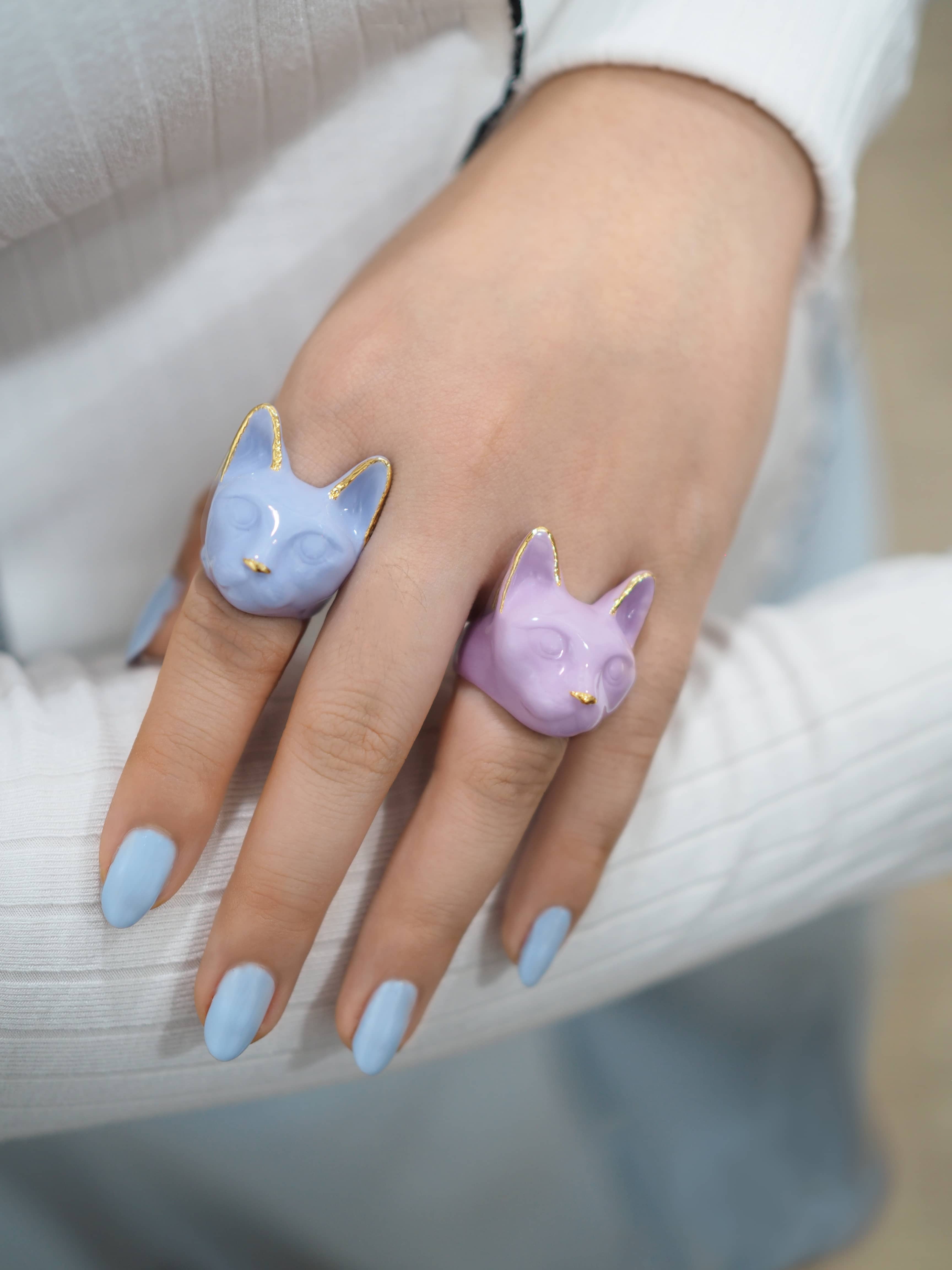 Mono Lilac Cat Ring | MaewMarch