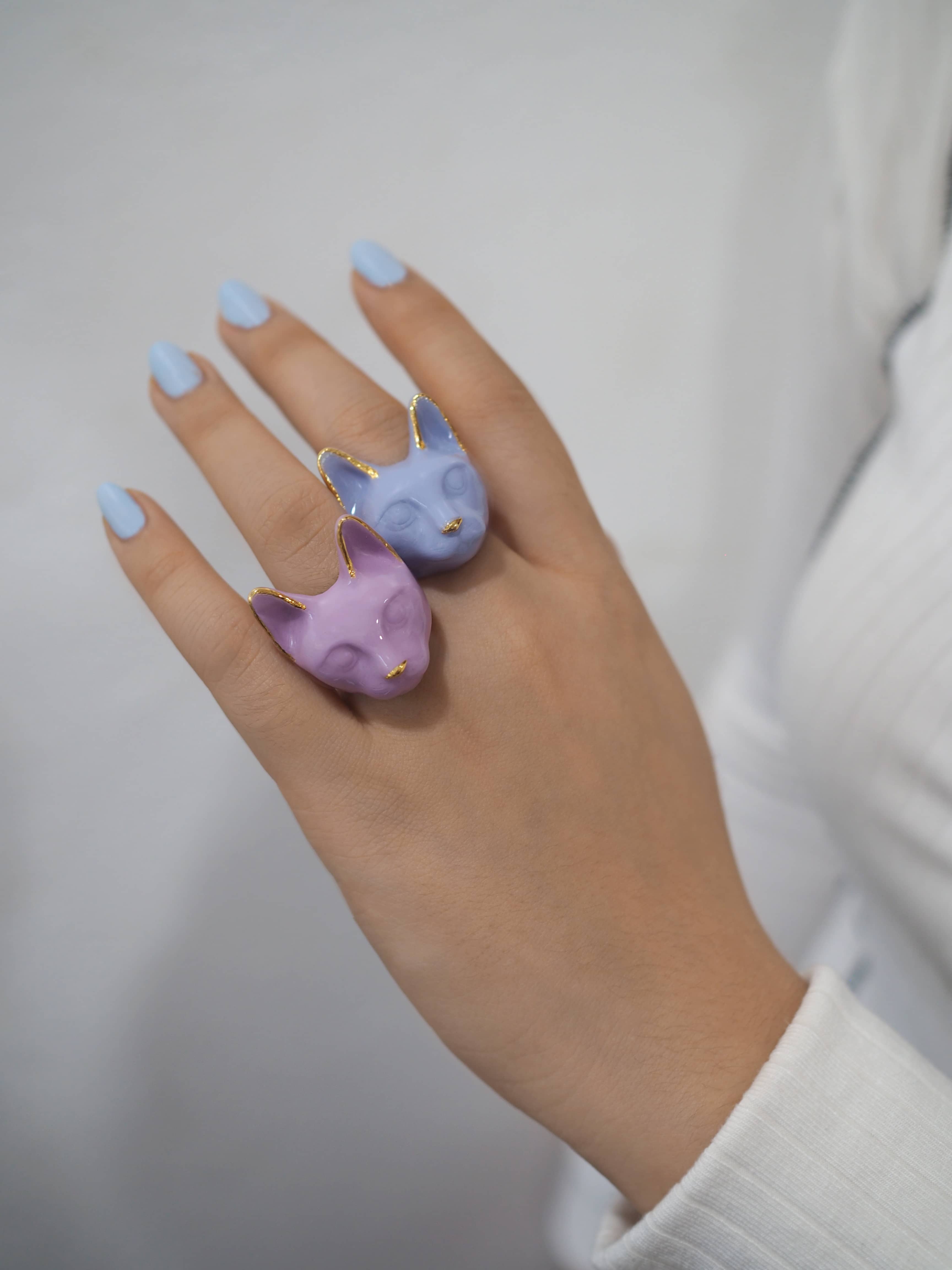 Mono Lavender Cat Ring | MaewMarch