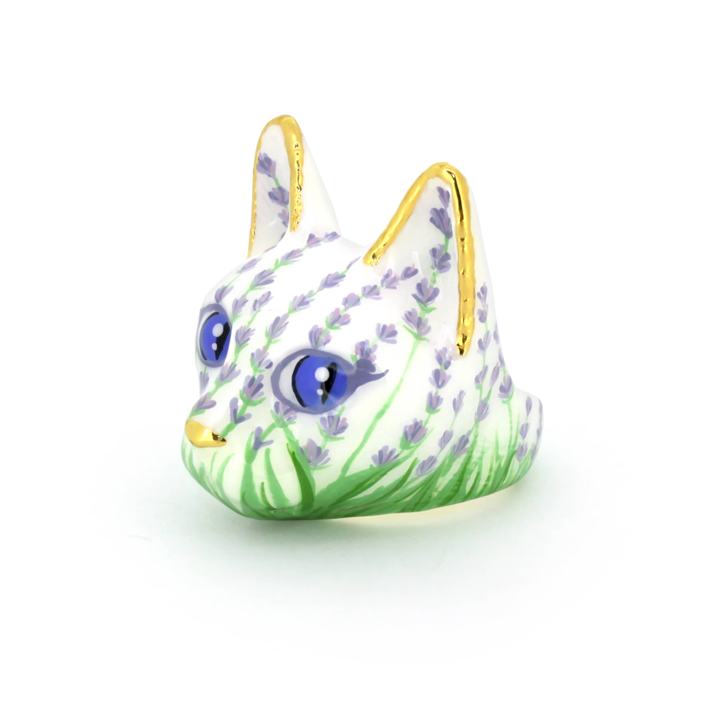 Lavender Bloom Art Cat Ring | MaewMarch