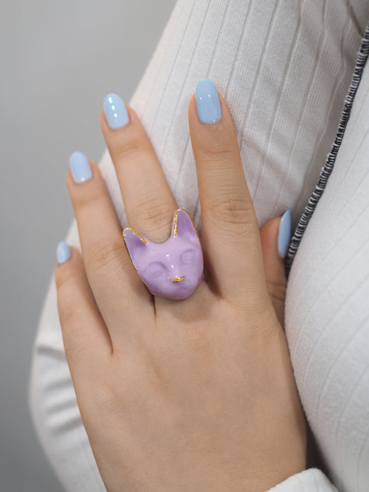 Mono Lilac Cat Ring | MaewMarch