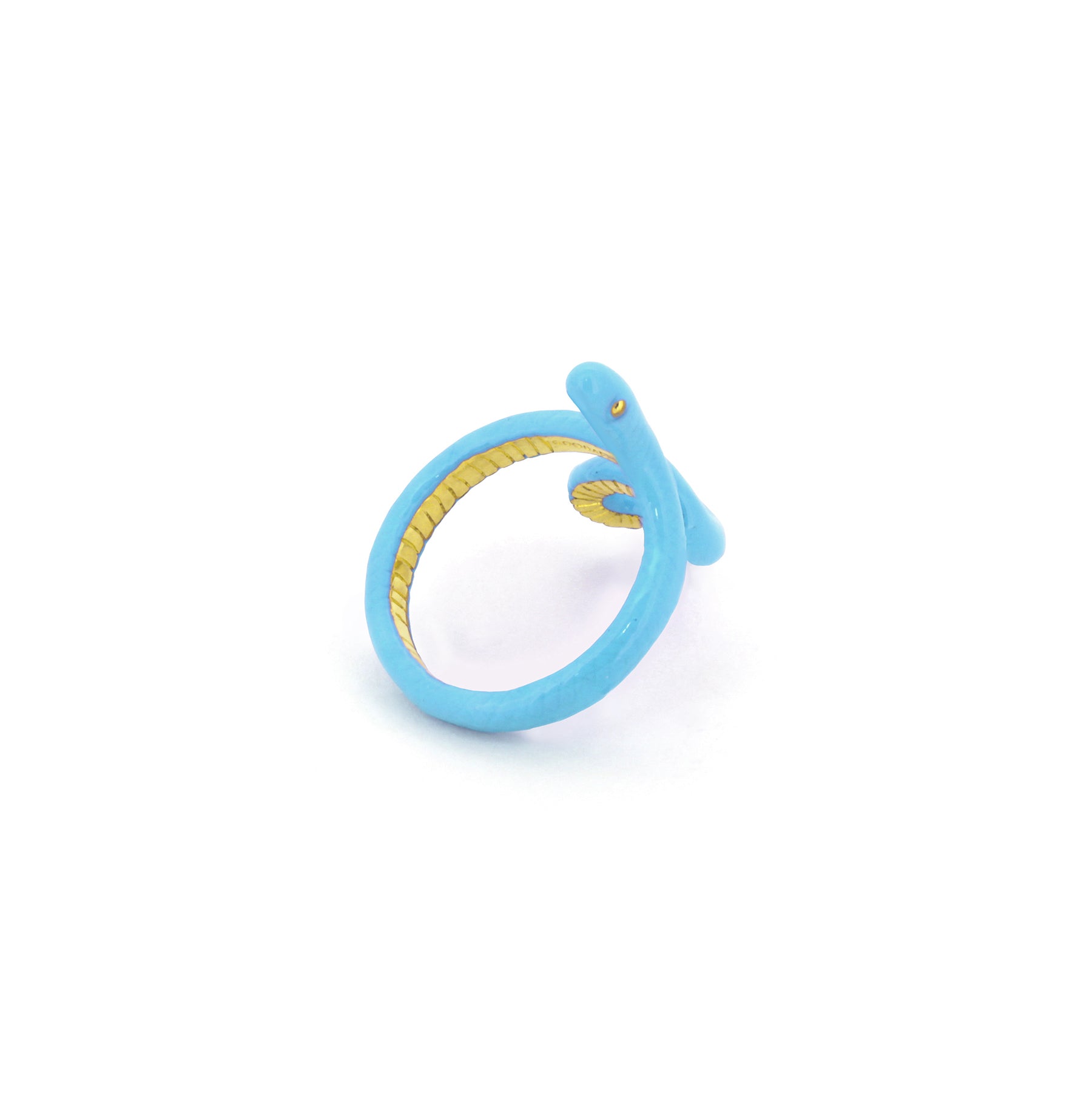 M Snake Blue Ring | Candy Snake