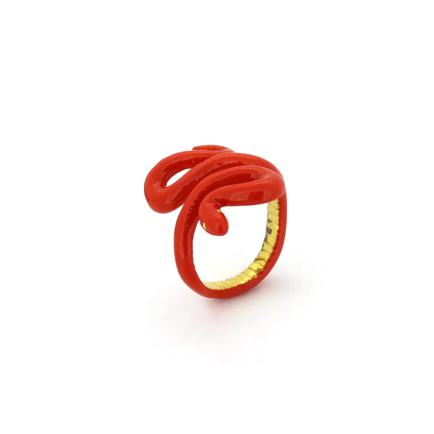 S Snake Red Ring | Candy Snake