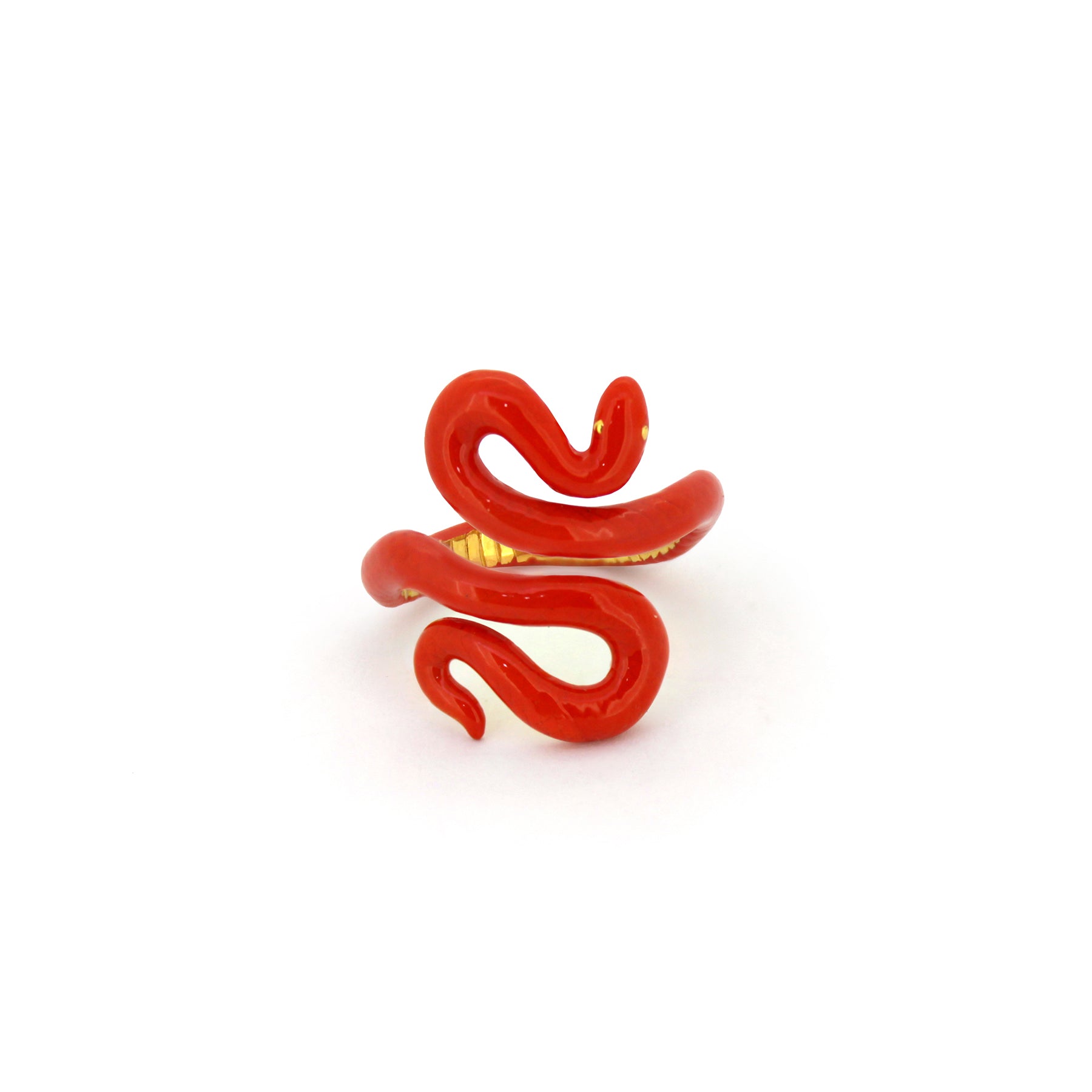 S Snake Red Ring | Candy Snake