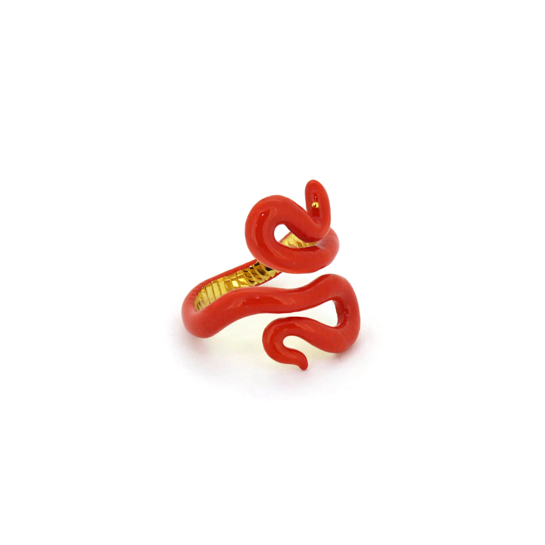 S Snake Red Ring | Candy Snake