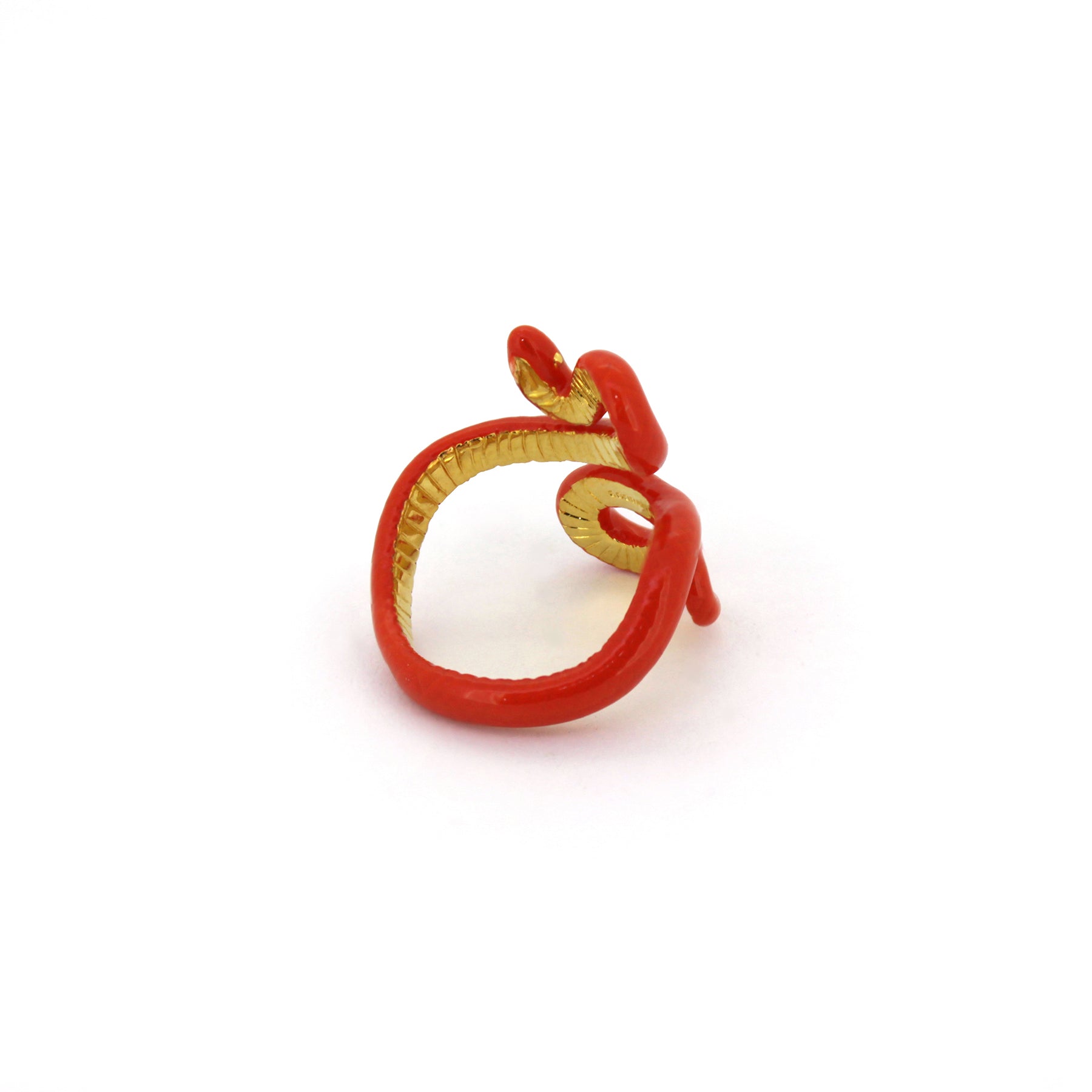 S Snake Red Ring | Candy Snake