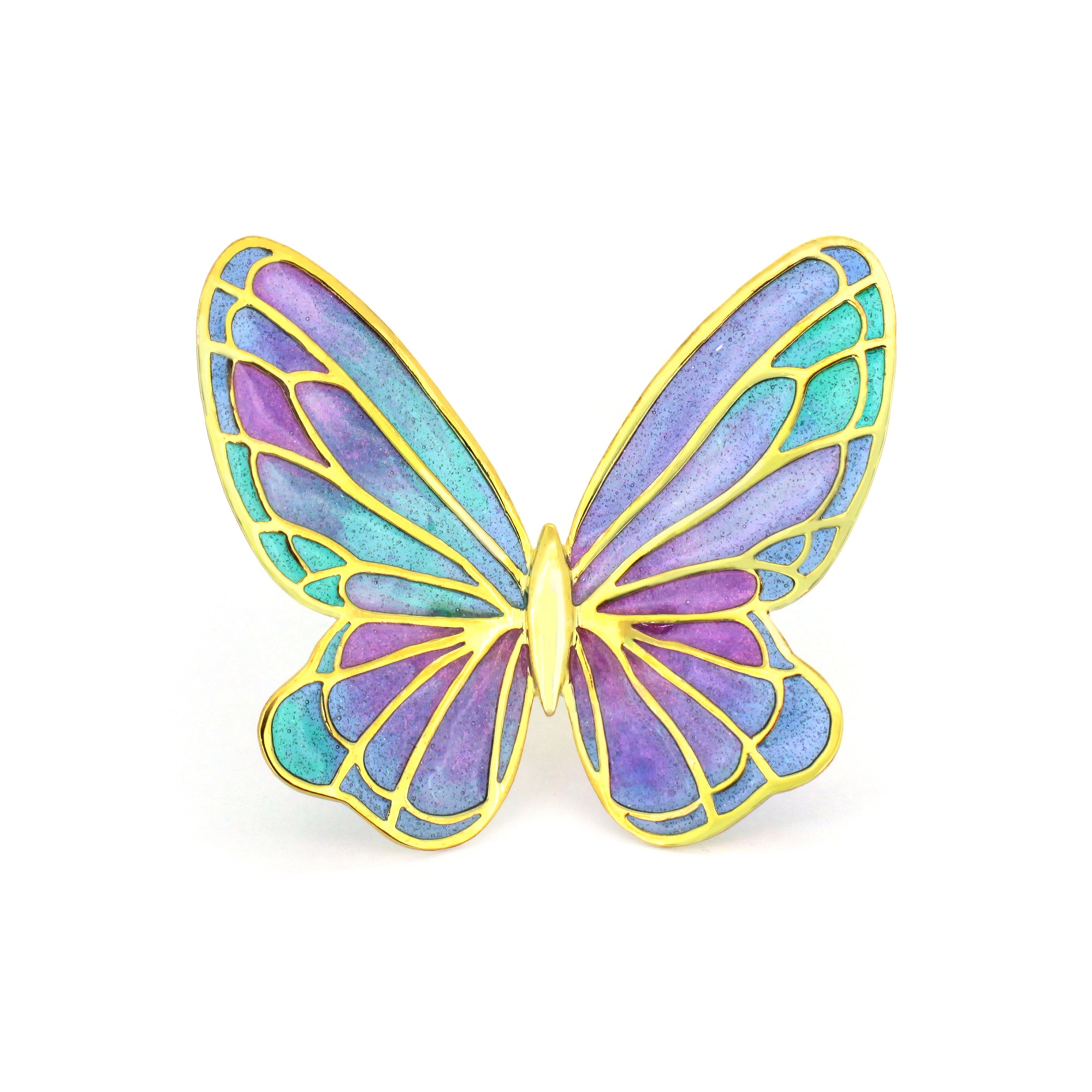 Enamel butterfly ring featuring a stunning color palette with detailed craftsmanship