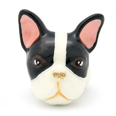 French Bulldog Ring Black and White