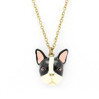 French Bulldog B&W Necklace