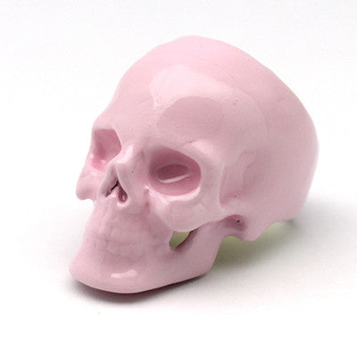 Pantone Rose Quartz Skull Ring