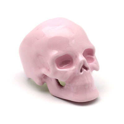 Pantone Rose Quartz Skull Ring