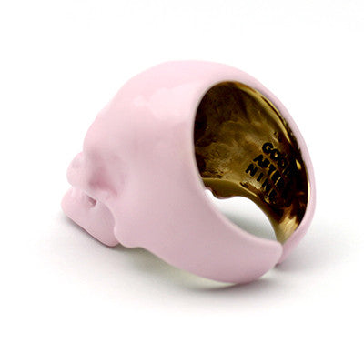 Pantone Rose Quartz Skull Ring