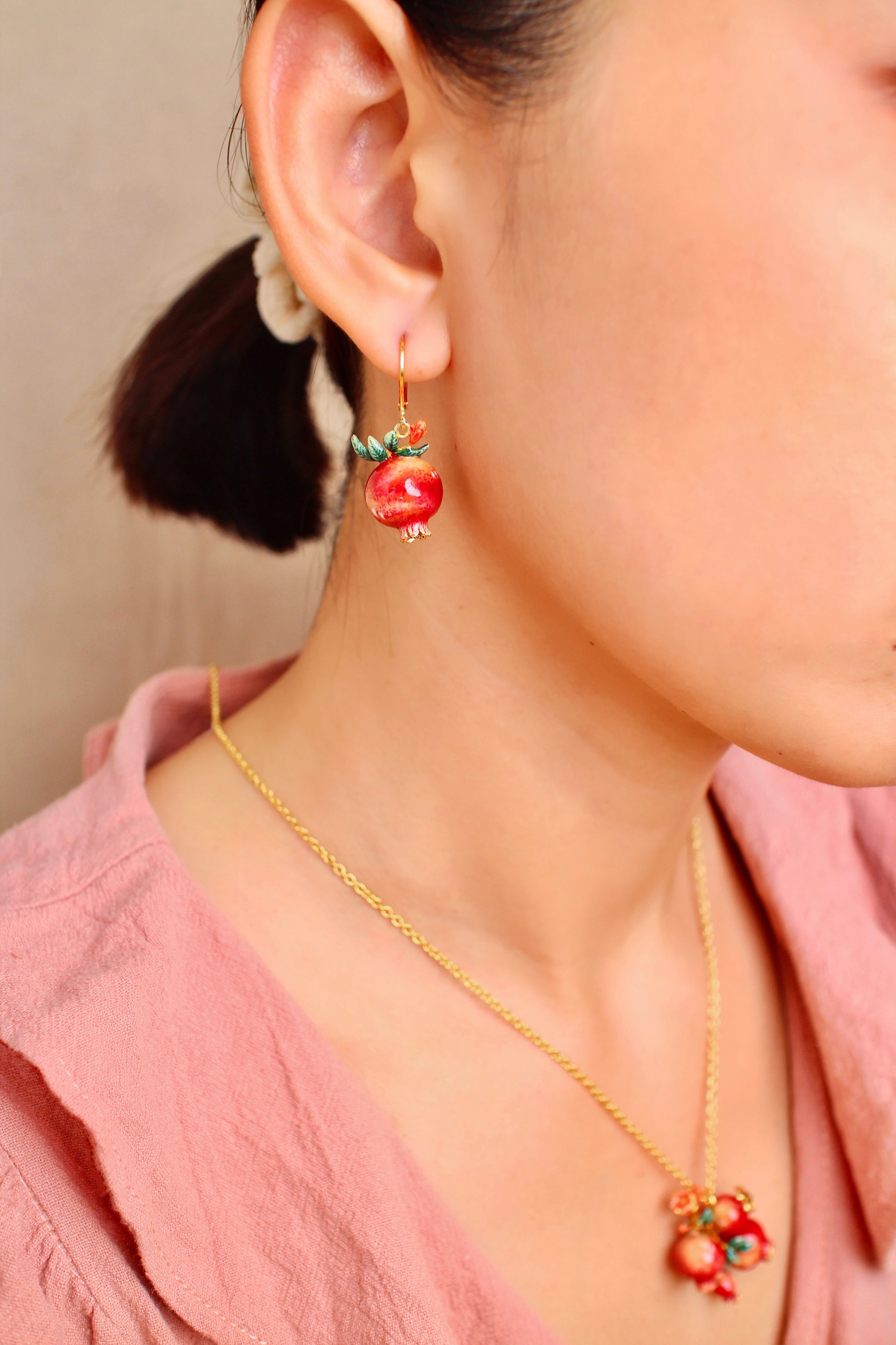 Pomegranate Earrings | Fruity Blossom