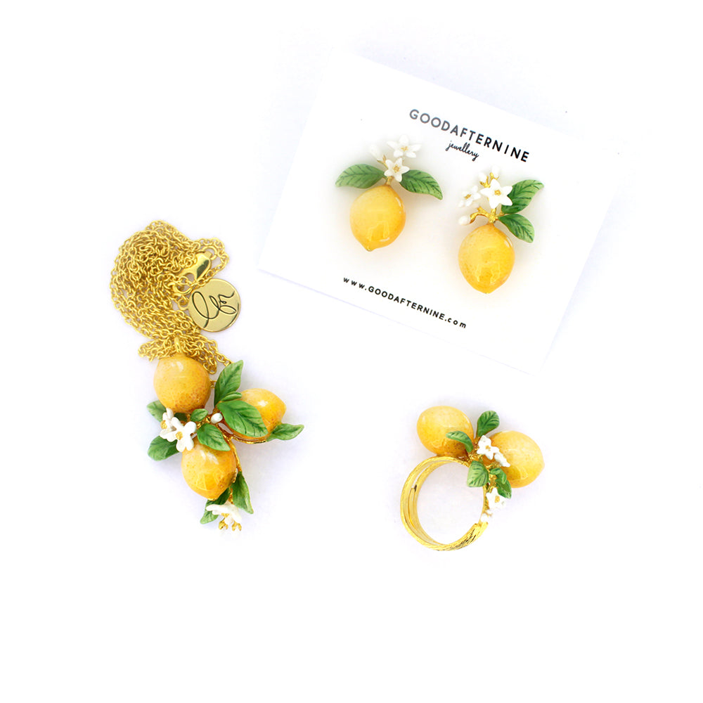 Lemon Earrings | Fruity Blossom