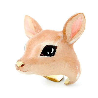  Playful deer ring perfect for animal lovers.