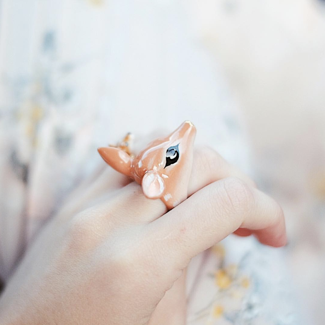 A beautifully handmade deer ring, highlighting craftsmanship and creativity.