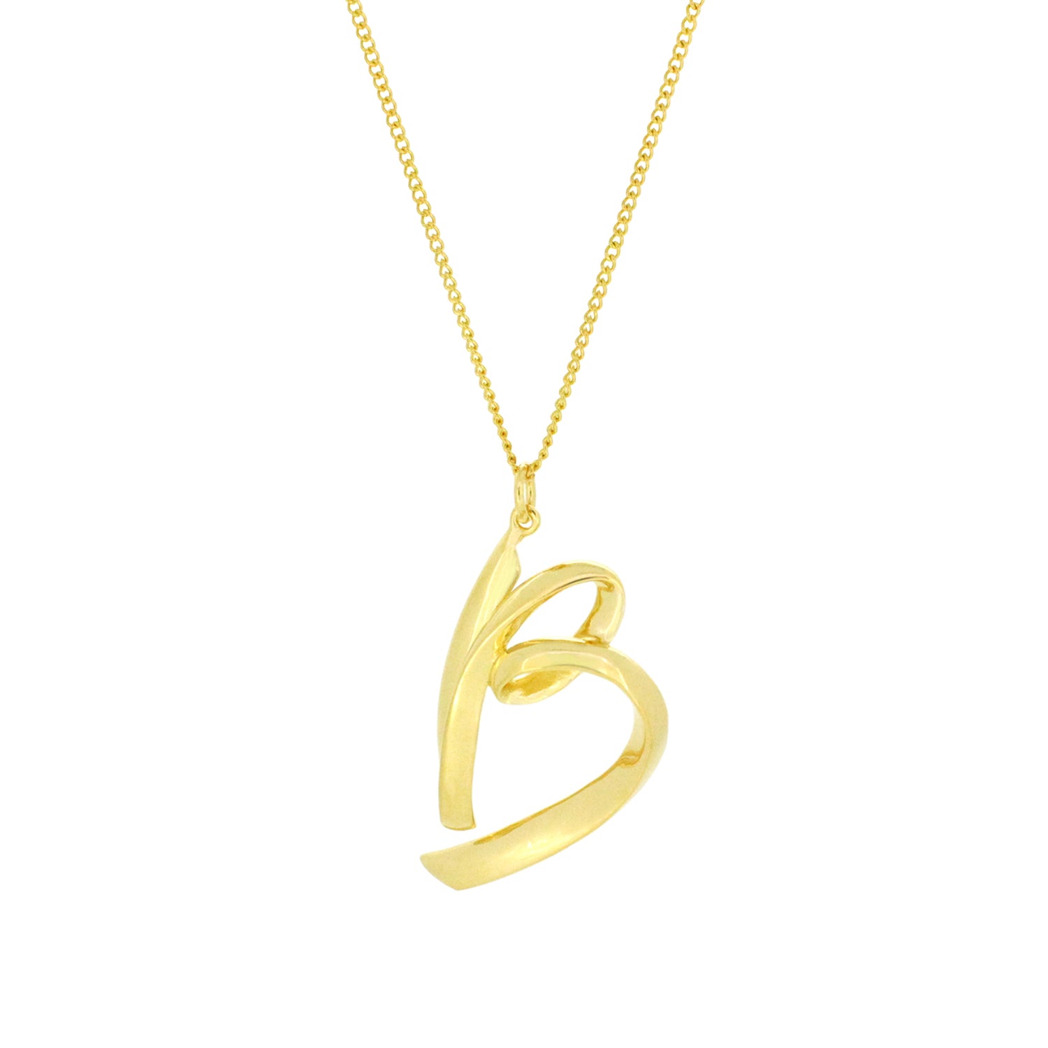 Elegant gold plating initial necklace featuring a stylish 'B' pendant.