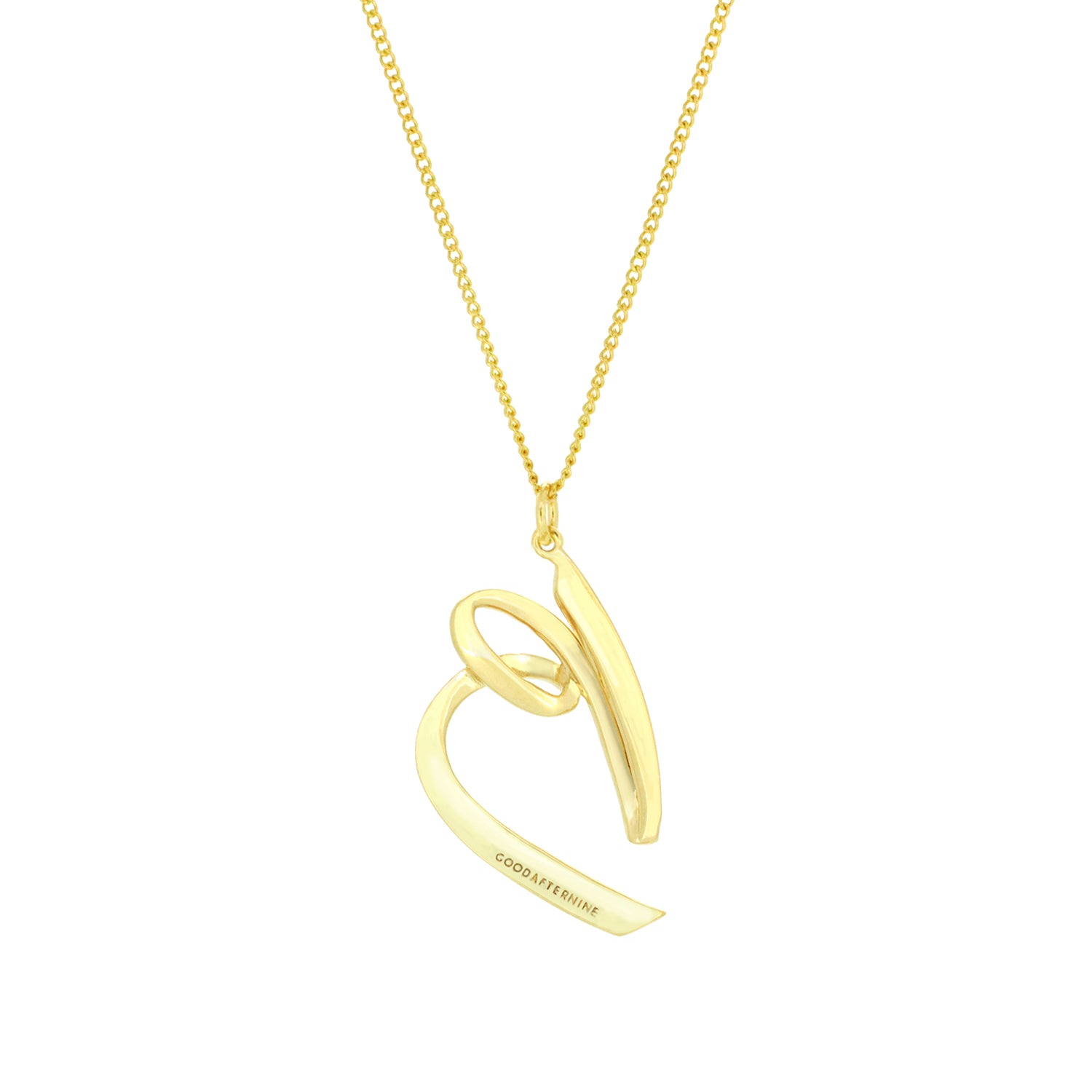 Elegant gold plating initial necklace featuring a stylish 'B' pendant.