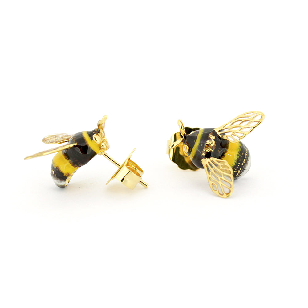 Whimsical bee earrings perfect for nature lovers.