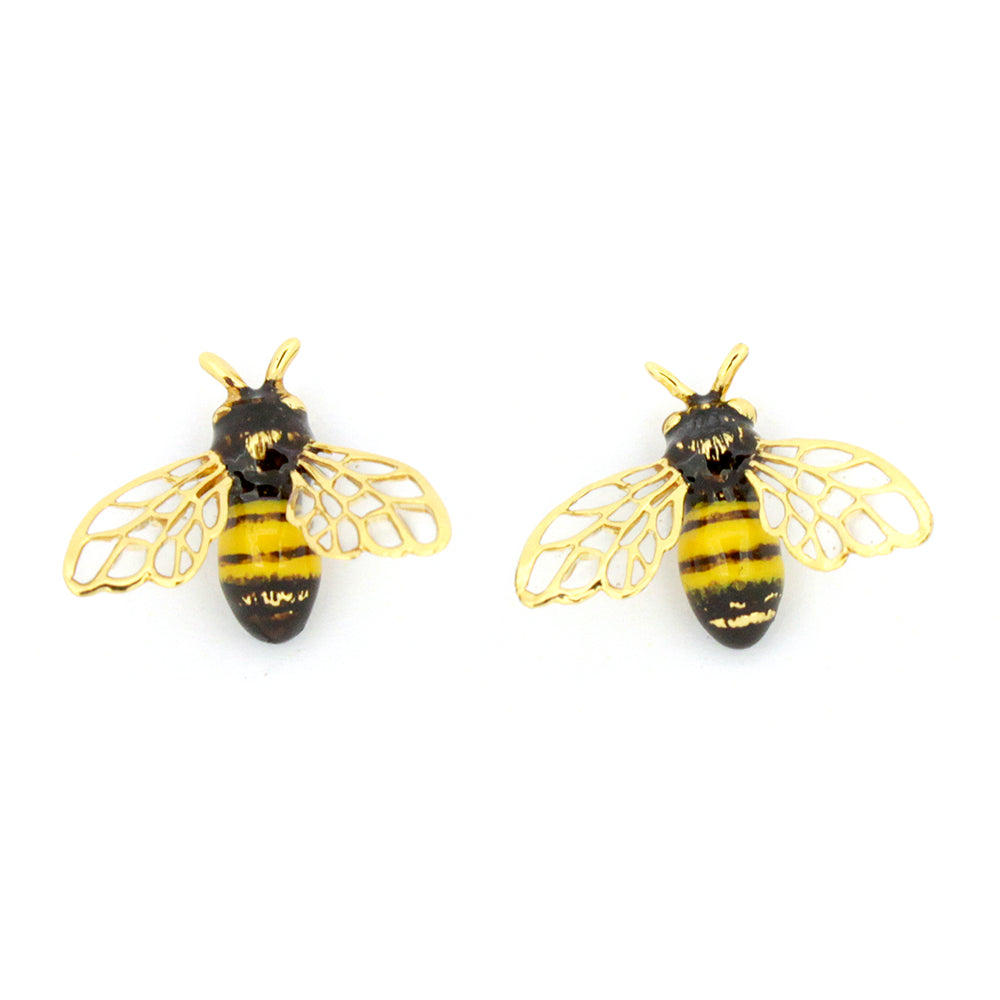 Beautiful honeybee-inspired earrings perfect for nature lovers.