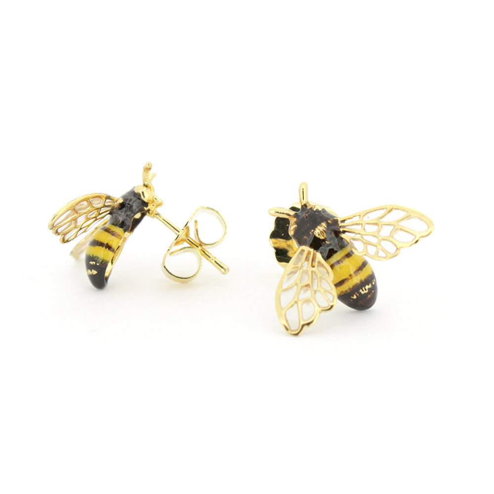 Beautiful honeybee-inspired earrings perfect for nature lovers.