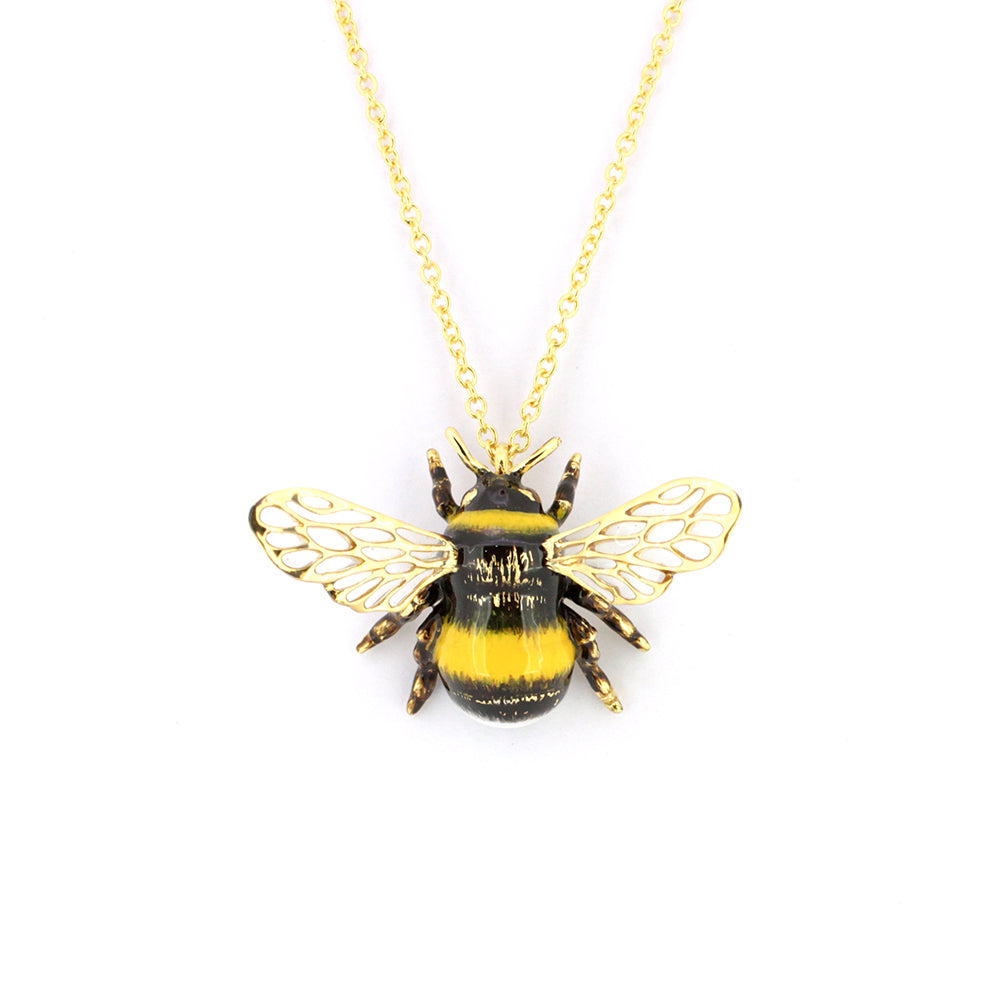 Unique necklace with a bee pendant for nature lovers.