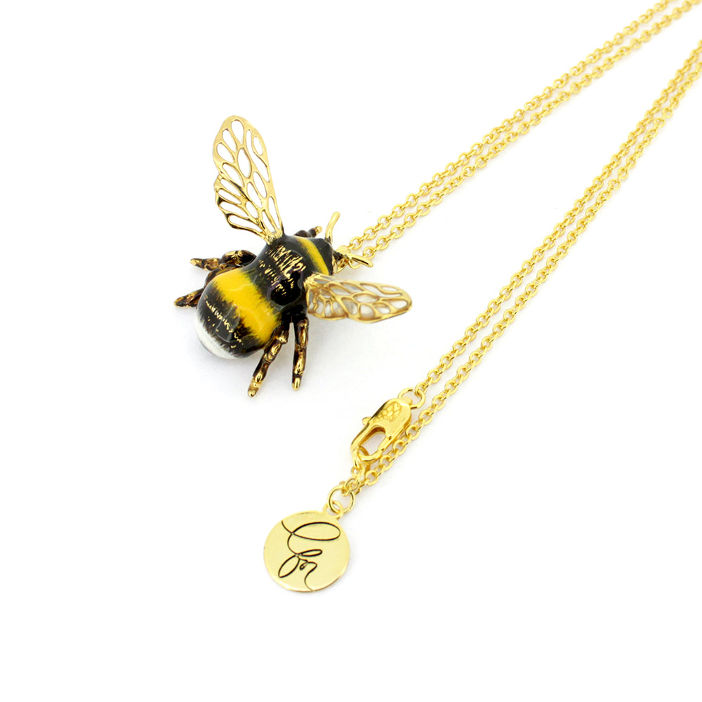 Unique necklace with a bee pendant for nature lovers.