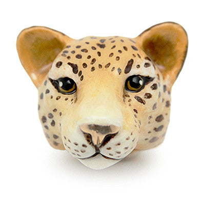 Handmade ring featuring leopard design, perfect for animal lovers.