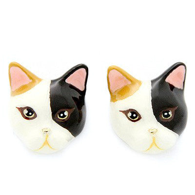 Unique cat earrings for animal lovers.