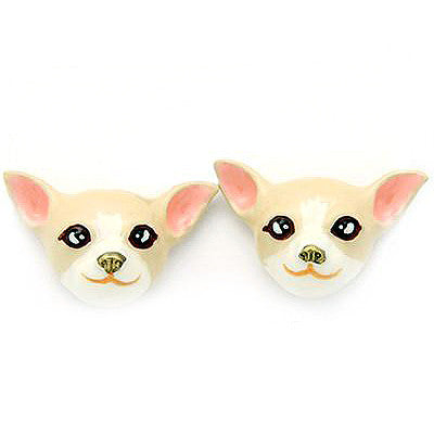 Charming dog-themed earrings featuring a chihuahua.