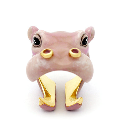 Fun and quirky hippo ring for unique style