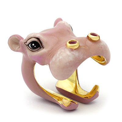 Fun and quirky hippo ring for unique style