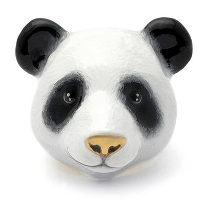 Handcrafted black and white panda ring, perfect for animal lovers.