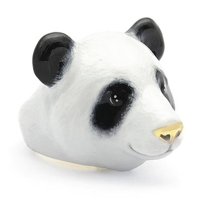 Handcrafted black and white panda ring, perfect for animal lovers.