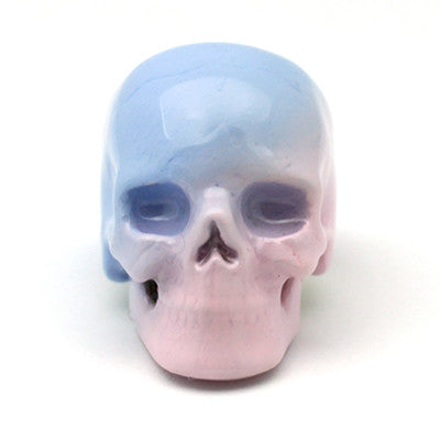 Skull ring with a gradient from blue to pink, inspired by Pantone Rose Quartz and Serenity colors.