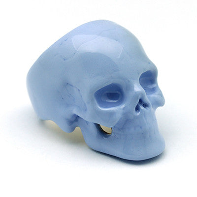 Blue skull ring, inspired by Pantone Serenity.